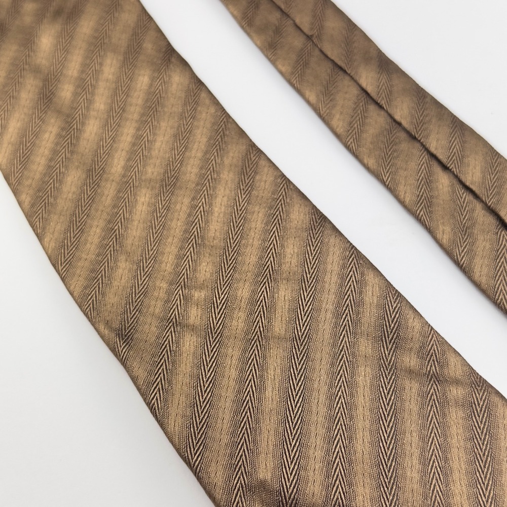 Nodus Masculin Latin Silk Tie Bronze Brown Herringbone‎ Chevron Made in Italy